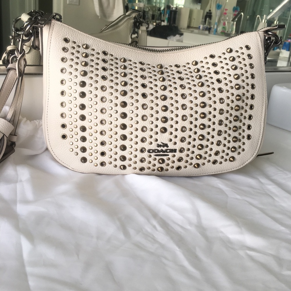 ❌❌SOLD❌❌Authentic Coach studded leather crossbody bag